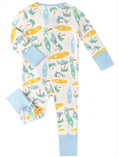Load image into Gallery viewer, Posh TOT Surf's Up Bamboo Baby Convertible Zippy Romper