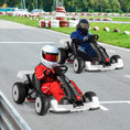 Load image into Gallery viewer, 24V Kids Go Kart Licensed Audi Adjustable Ride on Racing Toy with Horn-Black & White