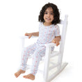 Load image into Gallery viewer, Anna Floral Stripe - Short Sleeve Loungewear Set