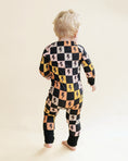 Load image into Gallery viewer, Bamboo Zip Romper | Colorful Checks & Bolts