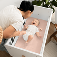 Load image into Gallery viewer, Muslin Fitted Bassinet Crib Sheet