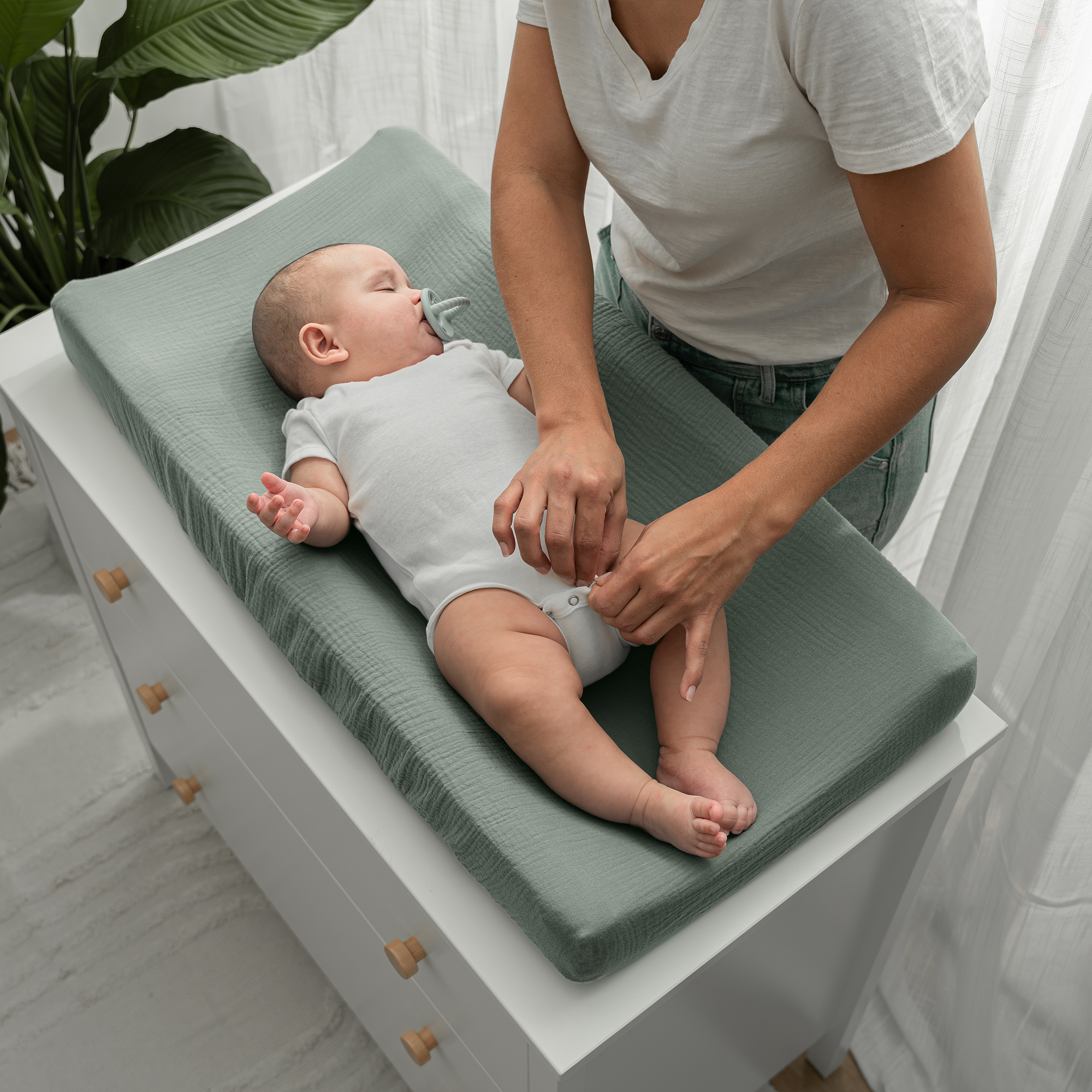 Muslin Fitted Changing Pad Cover