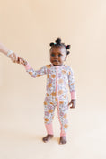 Load image into Gallery viewer, Bamboo Zip Romper | Retro Garden