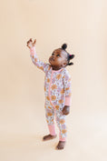 Load image into Gallery viewer, Bamboo Zip Romper | Retro Garden