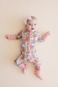 Load image into Gallery viewer, Bamboo Zip Romper | Retro Garden