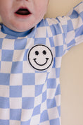 Load image into Gallery viewer, Bubble Romper | Checkered Smiley Blue