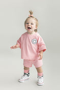 Load image into Gallery viewer, Smiley Shorts Set | Pink Peach