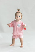 Load image into Gallery viewer, Smiley Shorts Set | Pink Peach