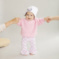 Load image into Gallery viewer, Checkered Flare Pants | Pink