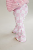 Load image into Gallery viewer, Checkered Flare Pants | Pink
