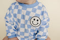Load image into Gallery viewer, Bubble Romper | Checkered Smiley Blue