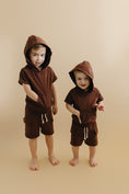 Load image into Gallery viewer, Terry Cargo Shorts Set | Chocolate