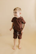 Load image into Gallery viewer, Terry Cargo Shorts Set | Chocolate