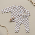 Load image into Gallery viewer, Checkered Smiley Lounge Set | Latte
