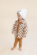 Load image into Gallery viewer, Cotton Shacket | Smiley Checkered Copper