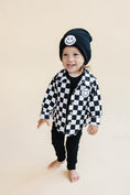 Load image into Gallery viewer, Cotton Shacket | Smiley Checkered Black