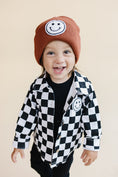 Load image into Gallery viewer, Cotton Shacket | Smiley Checkered Black