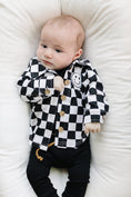 Load image into Gallery viewer, Cotton Shacket | Smiley Checkered Black