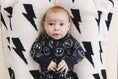 Load image into Gallery viewer, Lightning Bolt Fuzzy Blanket | Black