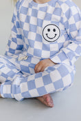 Load image into Gallery viewer, Checkered Smiley Lounge Set | Blue