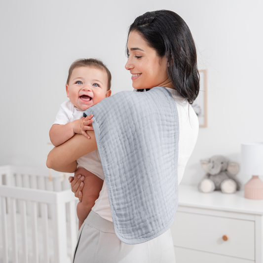 Muslin Burp Cloths  in Slate