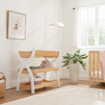 Load image into Gallery viewer, Baby Changing Table by Comfy Cubs - Natural Wood With White Legs