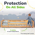 Load image into Gallery viewer, Twin Montessori Floor Bed with Safety Guardrails