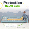 Load image into Gallery viewer, Twin Montessori Floor Bed with Safety Guardrails