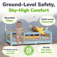 Load image into Gallery viewer, Crib Size Wooden Floor Bed Frame with Rails for Toddlers Age 1–3