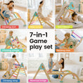 Load image into Gallery viewer, Tiny Land® 7-in-1 Rainbow Pikler Triangle Set