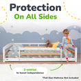 Load image into Gallery viewer, Full-Size Montessori Floor Bed with Strong Slatted Frame