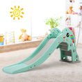 Load image into Gallery viewer, 3-in-1 Kids Climber Slide Play Set with Basketball Hoop and Ball