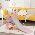 Load image into Gallery viewer, 3-in-1 Kids Slide Baby Play Climber Slide Set with Basketball Hoop