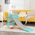 Load image into Gallery viewer, 3-in-1 Kids Slide Baby Play Climber Slide Set with Basketball Hoop