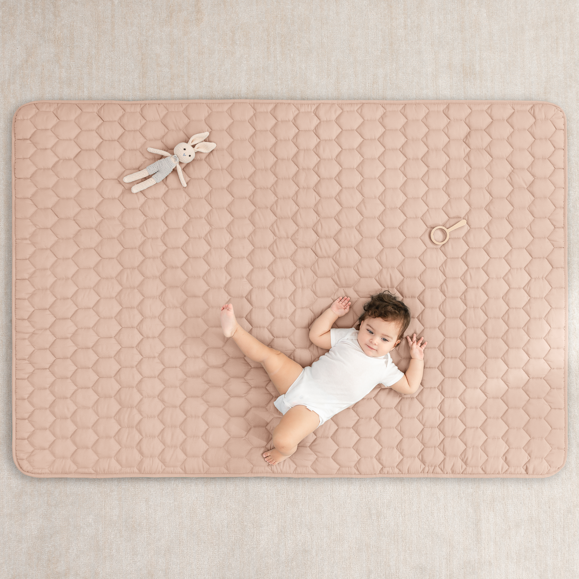 Play Mat with Non-Slip Bottom in Blush