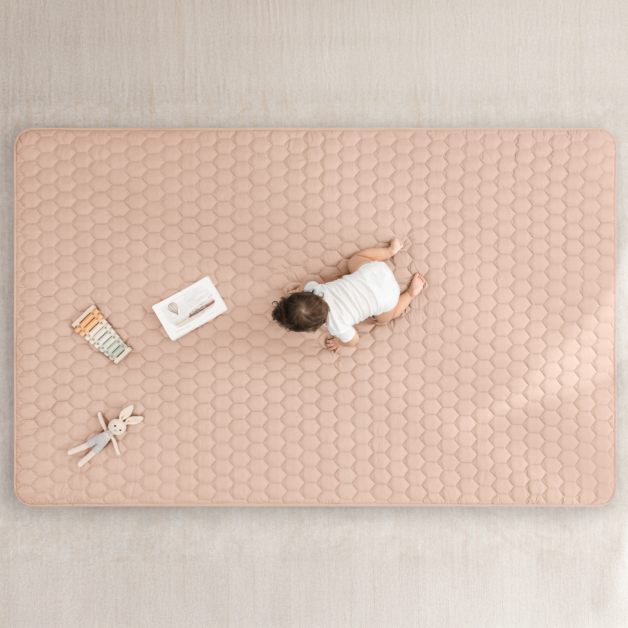 Play Mat with Non-Slip Bottom in Blush