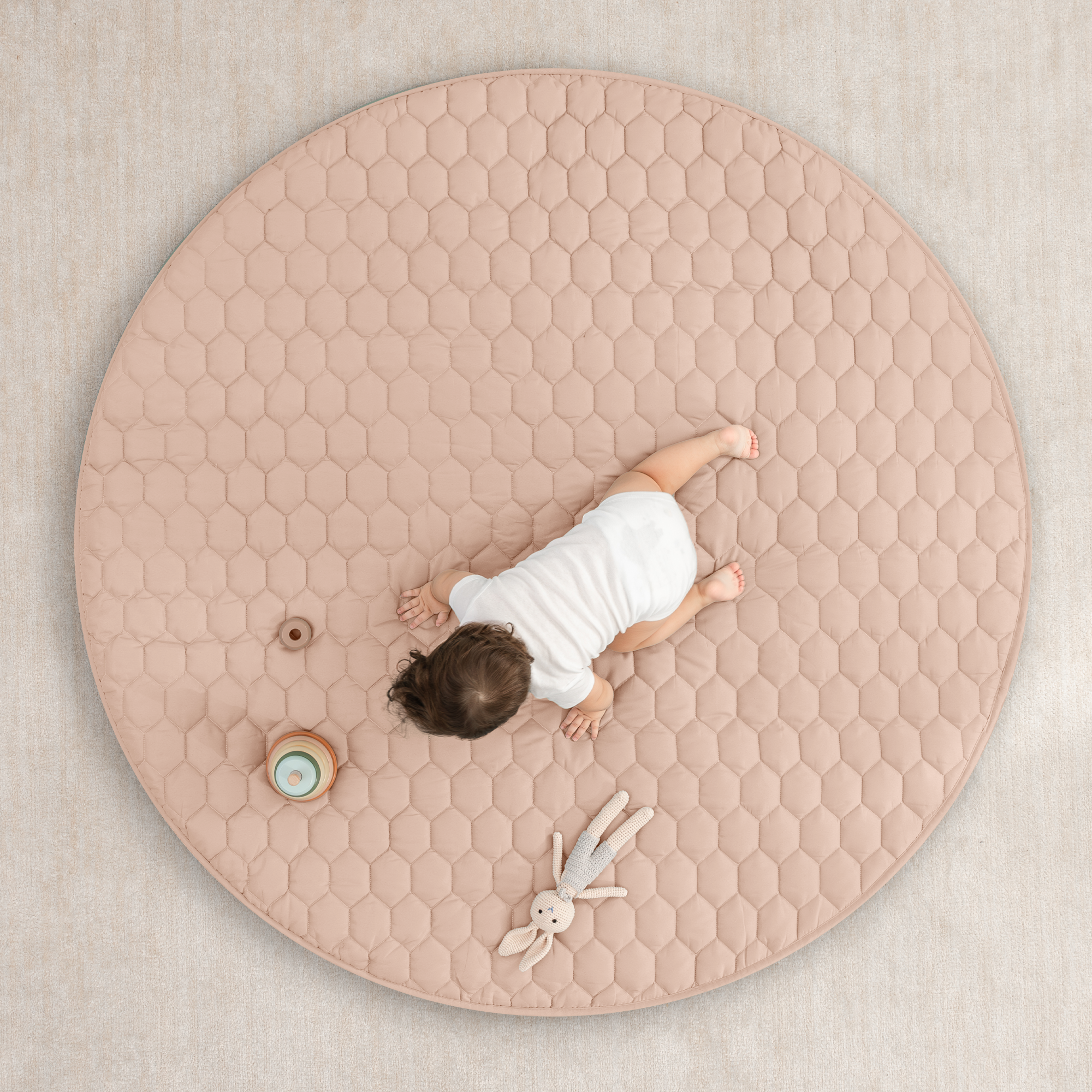 Play Mat with Non-Slip Bottom in Blush