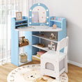 Load image into Gallery viewer, 2-In-1 Kids Vanity Set with Lights for Toddlers 3+ Years Old