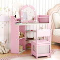 Load image into Gallery viewer, 2-In-1 Kids Vanity Set with Lights for Toddlers 3+ Years Old