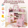 Load image into Gallery viewer, 2-In-1 Kids Vanity Set with Lights for Toddlers 3+ Years Old