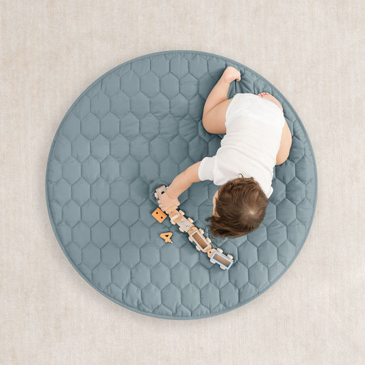 Play Mat with Non-Slip Bottom in Pacific Blue