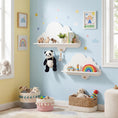 Load image into Gallery viewer, 2 Pieces Floating Cloud Shelves Wall Mounted Storage Display Rack-White