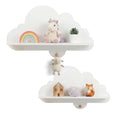 Load image into Gallery viewer, 2 Pieces Floating Cloud Shelves Wall Mounted Storage Display Rack-White
