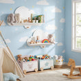 Load image into Gallery viewer, 2 Pieces Floating Cloud Shelves Wall Mounted Storage Display Rack-White