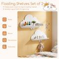 Load image into Gallery viewer, 2 Pieces Floating Cloud Shelves Wall Mounted Storage Display Rack-White