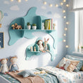 Load image into Gallery viewer, 2 Pieces Floating Dolphin Shelves Wall Mounted Storage Display Rack