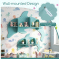 Load image into Gallery viewer, 2 Pieces Floating Dolphin Shelves Wall Mounted Storage Display Rack