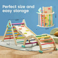 Load image into Gallery viewer, Tiny Land® 7-in-1 Rainbow Pikler Triangle Set