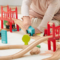 Load image into Gallery viewer, Tiny Land® Wooden Train Set for Children 39 Pcs