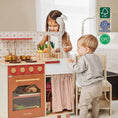 Load image into Gallery viewer, Tiny Land® Wooden Play Kitchen for Toddlers - Honey Kitchenette Pretend Cooking Set